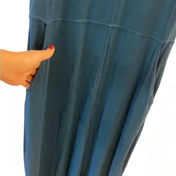 J Jill maxi dress sleeveless blue with pockets - Picture 4 of 8